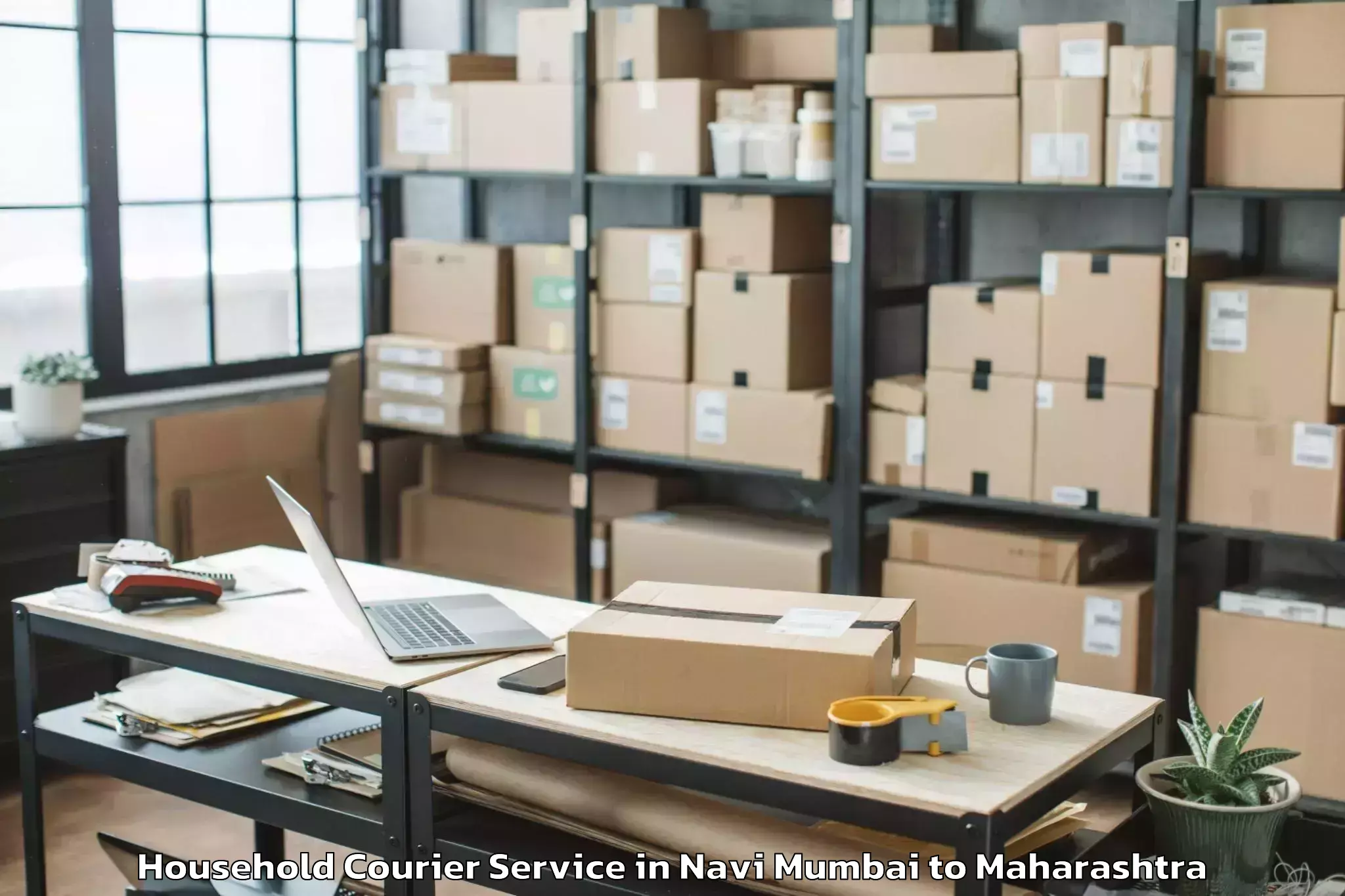 Top Navi Mumbai to Gandhinagar Airport Isk Household Courier Available